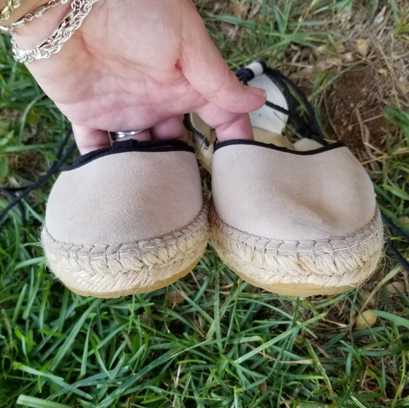 Free People Marina Tie Espadrille Size 8 Beige - Picture 5 of 8